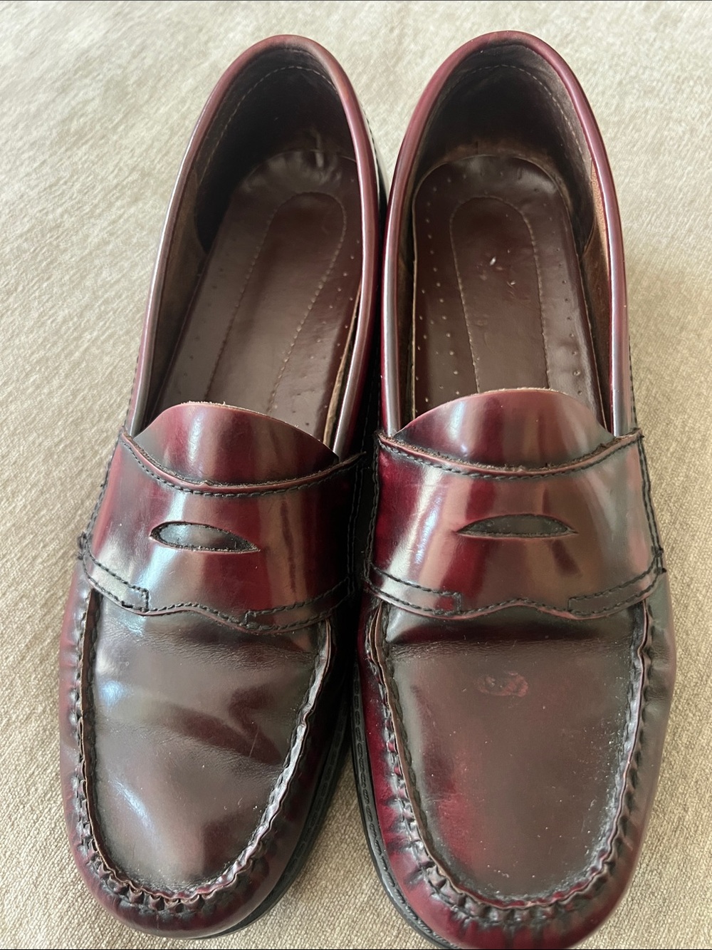 G.H. Bass & Co. Women's Burgundy Penny Loafers